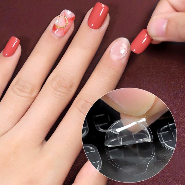 Dubbelsidiga transparenta klistermärken med nagellim, vattentät
