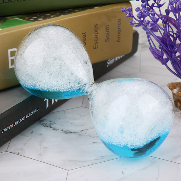 Blå 7 * 16,5 cm magisk bubbel timglas kontor hem bord skrivbord tillbehör dekoration timer gåvor