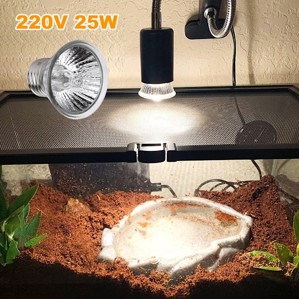 Reptilhabitatvärmare, UVA UVB Värmelampor Med Konkav Konvex Spegeldesign, Fokuserar Ljus Och Värme För Dagaktiva Reptiler, Viktigt UVB 3.0 Och UVA