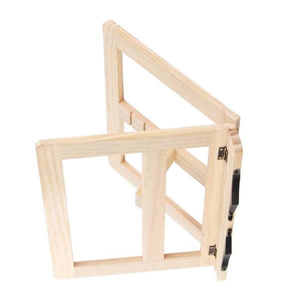 Bogdisplaystand med foldbart design, solid konstruktion i bøgetræ for uovertruffen holdbarhed, smarte opbevaringsløsninger og håndfri brug