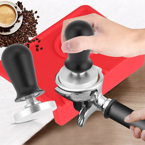 Ergonomisk Kaffepress, Platt Rostfri Bas Espresso Maskintillbehör med Giftfri Anti-Rost Design för Perfekt Kalibrerat Kaffe