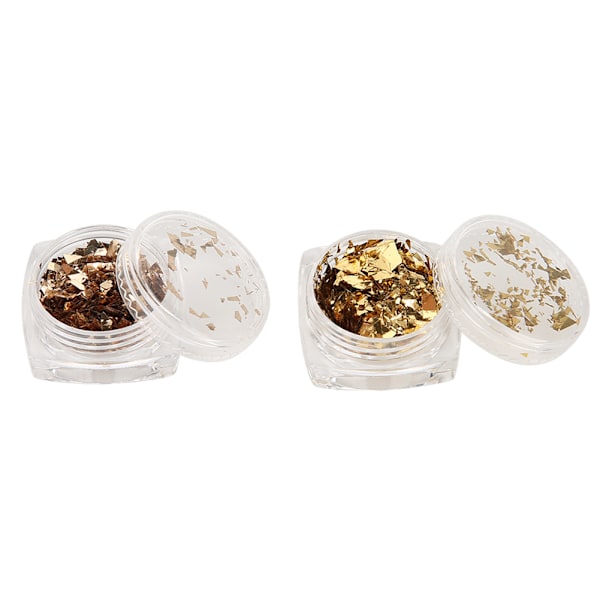6 Ask / Set Ultratunna Nagelkonst Glitter Glimmande Sekvenser Nagelkonst Dekorationer DIY Verktyg (A)