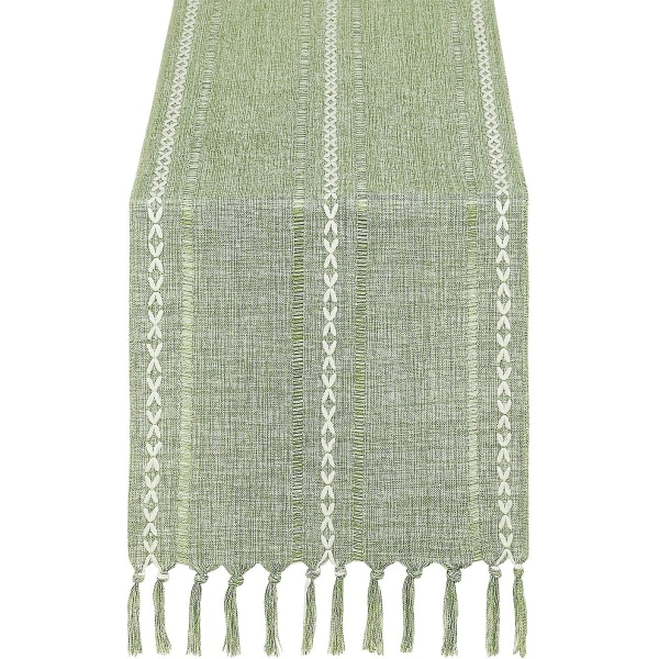 Rustik Landhus Stil Linned Dugløber, Boho Broderet Tabl