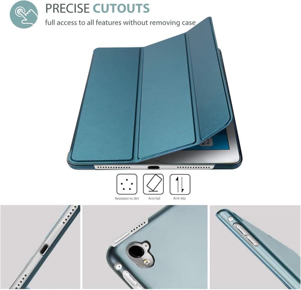 iPad 9.7 Tri-Fold -jalustakotelo - Tumman yön vihreä
