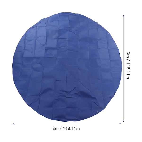 Rund poolskydd Vattentät Dammsäker Termisk isolering Nummer 4 Uppblåsbar poolskydd för hem Utomhus 3x3m