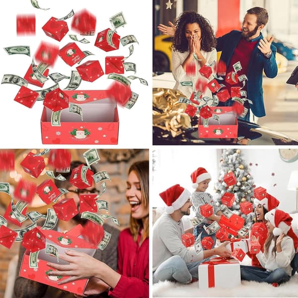 Överraskningslåda Presentförpackning, Pop Up Pengalåda, Pop Up Pengalåda för Kontantgåva, Överraskningspresentförpackning Jul