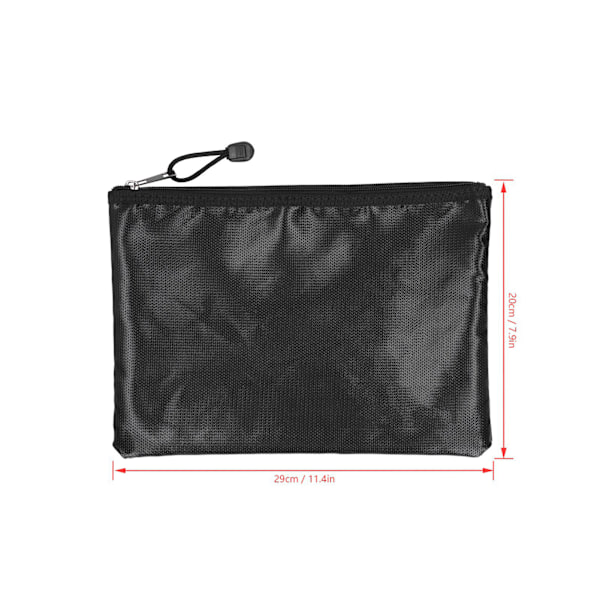 Monitoiminen Tiedosto Laukku Palonkestävä Raha Laukku Vedenpitävä Turvallinen Säilytyspussi Vetoketjulla Keskikokoinen 29x20cm