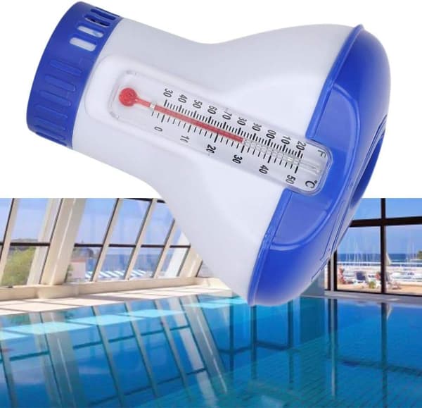 Flytende Pool Diffuser, Pool Klor Diffuser med Termometer, Automatisk Klor Diffuser for Alle og Bassenger