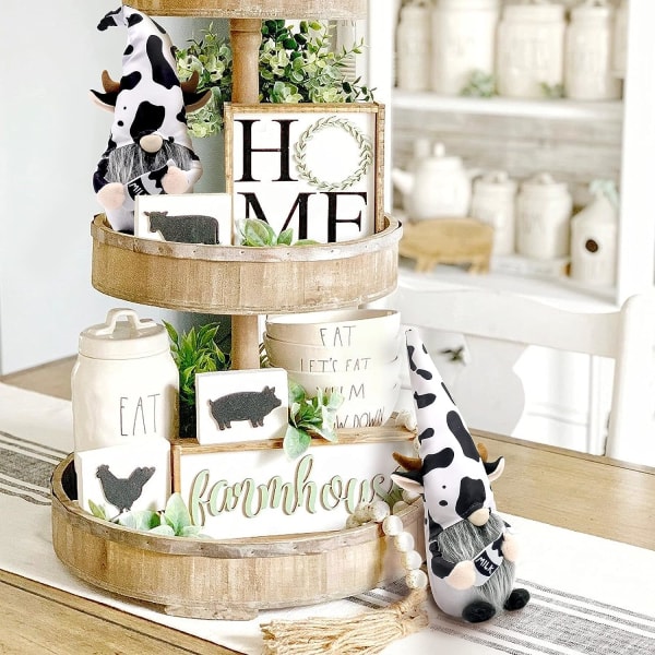 Farmhouse Cow Svenska tomtar Present med mjölkflaska Nodic Plysch