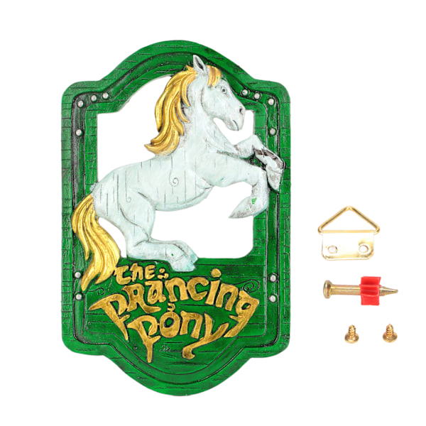 Retro Charm, Roliga Barskyltar, Vintage Hästskylt i Resin för Väggmontering, Högkvalitativ Resin, För Hemmakontorsdekoration, Livfullt Hantverk, Lätt Att