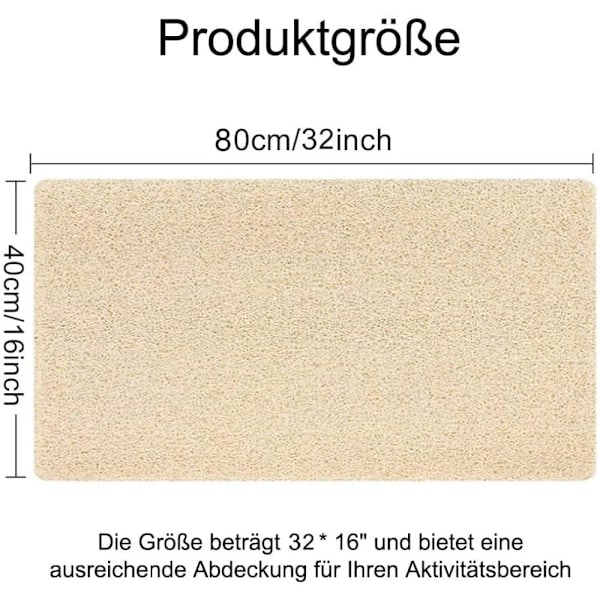 Halkfri Duschmatta för Våta Utrymmen, Texturerad Yta Säkerställer Säkerhet i Badrummet, Snabbtorkande & Lätt Rengöring, Loofah Massage Textur, Ftalatfri