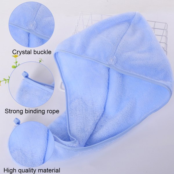 Hårhåndklæde Superabsorberende (2 pak) Hårwrap Brusebad og