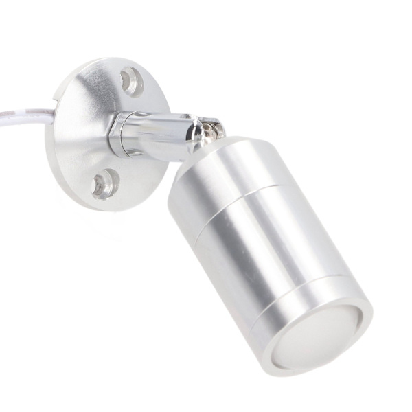 Viselygte til udstillingskab Justerbar Vinkel Mini LED Showcase Lys til Smykkekabinet Hylder Sølv AC 220V Normal Hvidt Lys 6000K