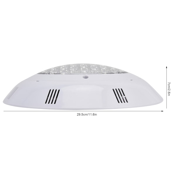 Vanntett LED Svømmebassenglys Veggmontert RGB 18-knapps fjernkontroll Under vannlys AC12V (35W 3500LM)