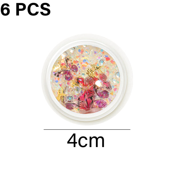 3D Fjärilsnagel Charm 3D Harts Butterfly Blandad Form Nagelkonst Dekoration med AB Nagelkonst Strass för DIY Nagelkonst Design