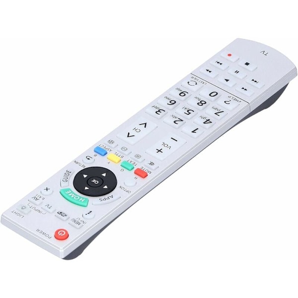 Passar Panasonic Smart 3D Plasma Lcd Led Tv, Ersättningsfjärrkontroll av bättre kvalitet, Ingen programmering krävs, Kontrollavstånd upp till 10 m, Hållbar