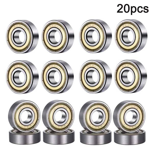 608 ZZ kullager (20 st), 608ZZ metall dubbelskyddade miniatyr