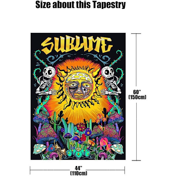 Lifeel Trippy Sublime Sun -seinävaate, Psykedeelinen ja Hauska