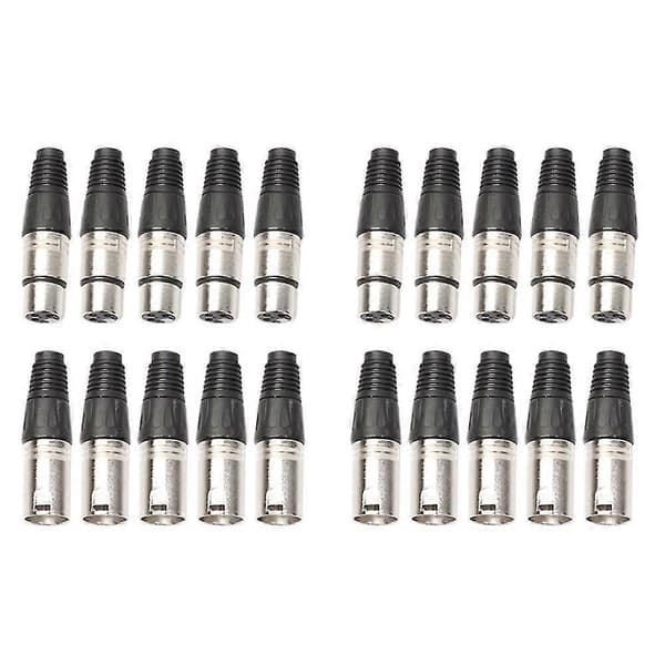 10 kpl XLR 3-nastainen Fe Mic -liitin O Microph -kaapelin liitin