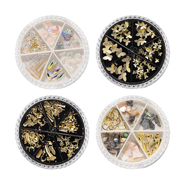 Neglecharms med flad bagside - Rhinestones