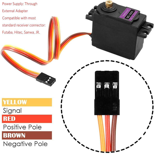 4 stk MG996R Mikro Servo Motor Metallgir Digital Servomotor Dreiemoment DE