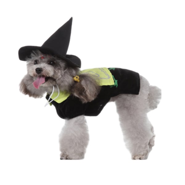 1 Stk Halloween Personligt Kostume til Dit Kæledyr Sort og Grøn