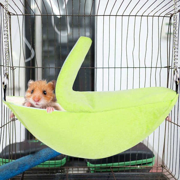 Bananformad hängmatta för hamster, husdjurssäng, varm hängmatta, husdjursburtillbehör, råttsömnbo, godisglidare, hamsterfågel