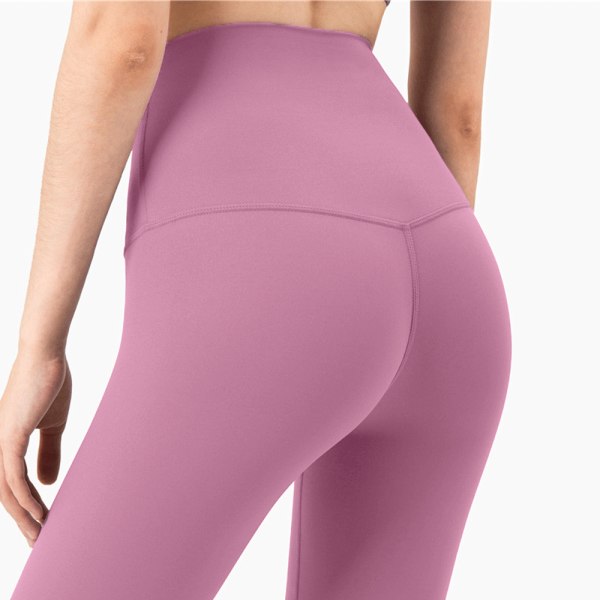Kvinnors T-linje tajta yogabyxor persika skinka fitness hög midja yogashorts skinka lyftande tränings sport fitness yoga