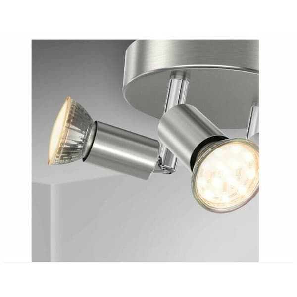 Chic 3-Light Semi Flush Mount, Moderne Design Loftlampe med Justerbare Spot Hoveder til Bred Anvendelse (Chrome)