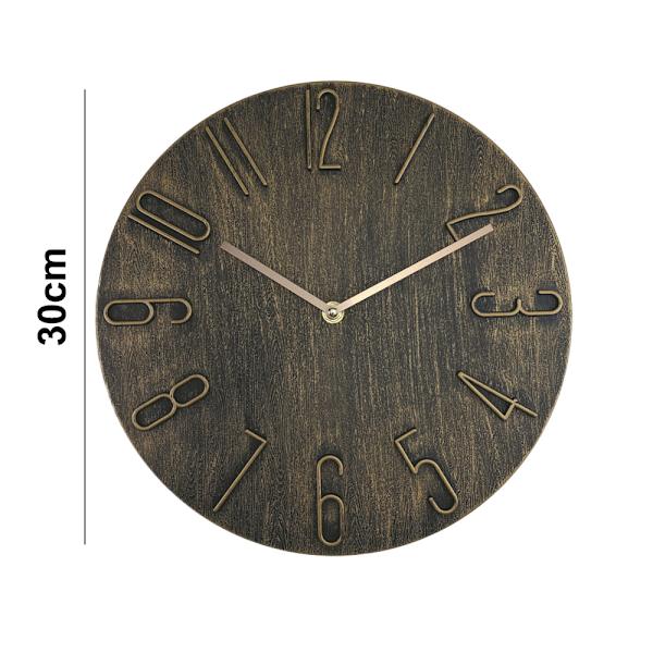 Väggklocka tyst-rund lättläst-modern minimalistisk stil dekorativ klocka*30cm