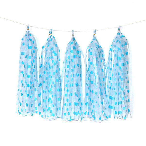 30 stk. Papir Tassel Banner - Plettet Tassel Girland til