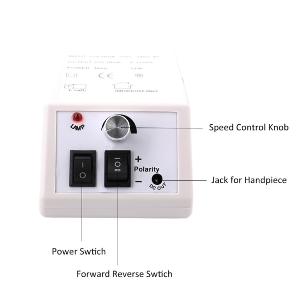 Negleklipper 12W elektrisk Neglefil Profi Negleklipper Komplett sett Profi Manikyr