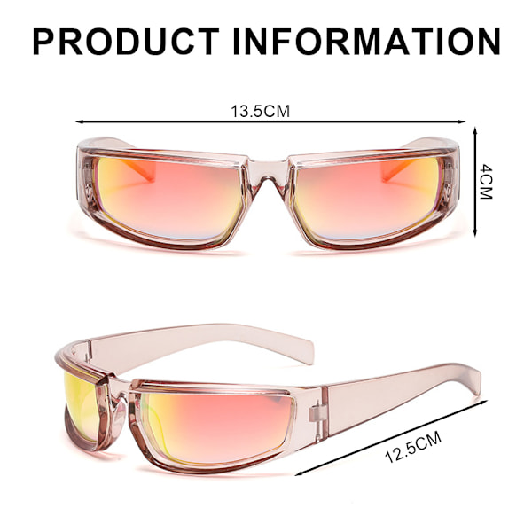 Brilleramme 135mm*125mm, pc-linser, cykelbriller personlighedstrend