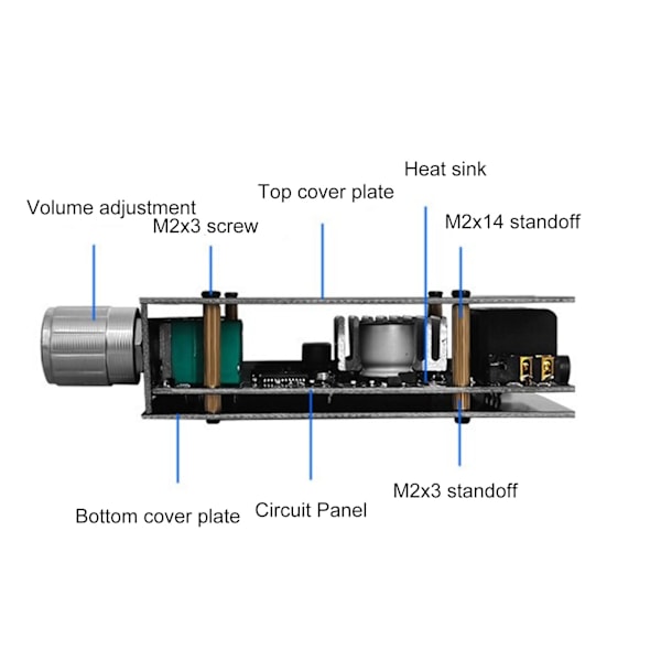 2.0 Stereo Bluetooth-tehovahvistinlevy Digitaalinen HIFI-vahvistinmoduuli Korkea ja Matala Taajuuden Säädöt 50W+50W