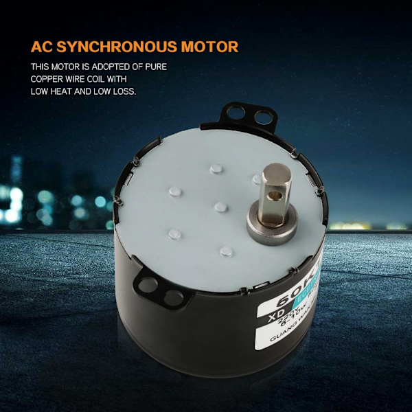 50KTYZ AC 220V 6-10W Permanentmagnet Synkronmotor CW/CCW Højmoment Lavhastighedsmotor (10rpm)