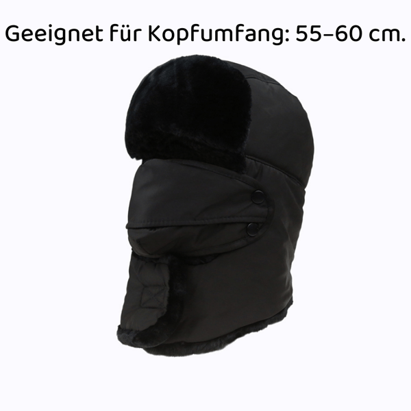 Vinterhat, vindhat, bomberhat 1 STK Vinterhat Herre Lei Feng Hat - Sort