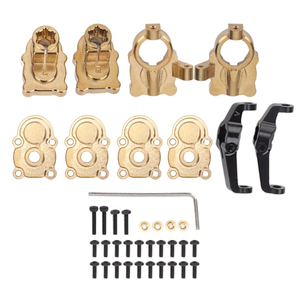 RC Styrkopp Uppgraderingsset Koppar Exakt Bakaxel Hylsa Växelskydd Set för FCX24 1/24 Klätterbil Guld