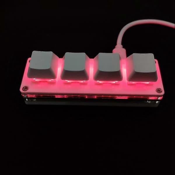 4 Tasters Programmeringstastatur Keyboard Osu Spilltastatur Snarvei Programmerbart Mekanisk Makrotastatur