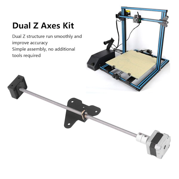 Dubbel Z-axlar Uppgraderingssats för CR10 3D-skrivare med 515mm Spindell och 4mm Motor