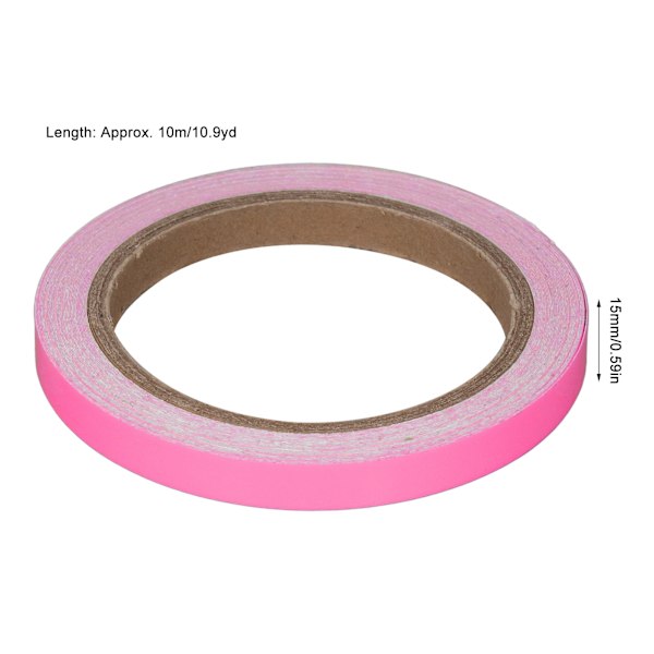 10 meter lang Glødende tape som lades under ultrafiolett lys Svart lys fluorescerende tape for glatte vegger og trapper