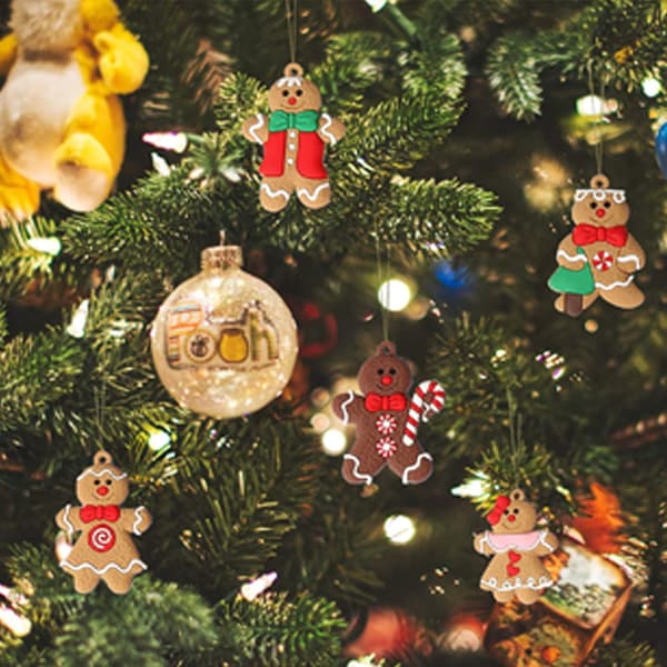 Julhänge, pepparkaksgubbe, juldekoration present