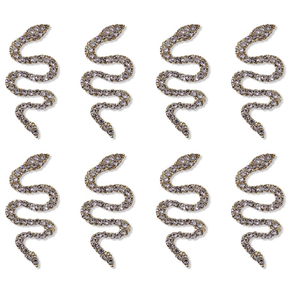 3D Snake Nail Art Charm Metal Snake Wave Nail Art Strassfärg Nail Art Smycken Tillbehör DIY Craft Nail Art Dekoration