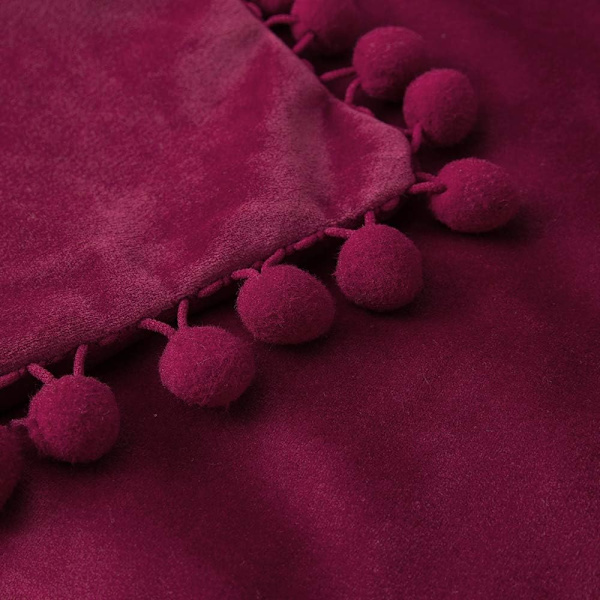 2-pack sammetskuddfodral Pompom dekorativa örngott