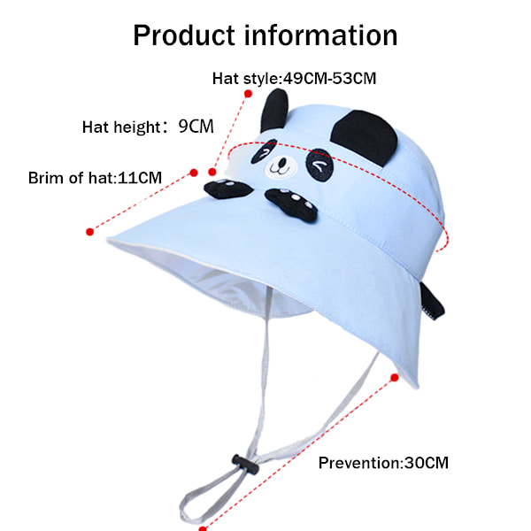 Bomullshatt med bred brem Solhatt Kant Sommer UV-beskyttelse UPF Hatt fo