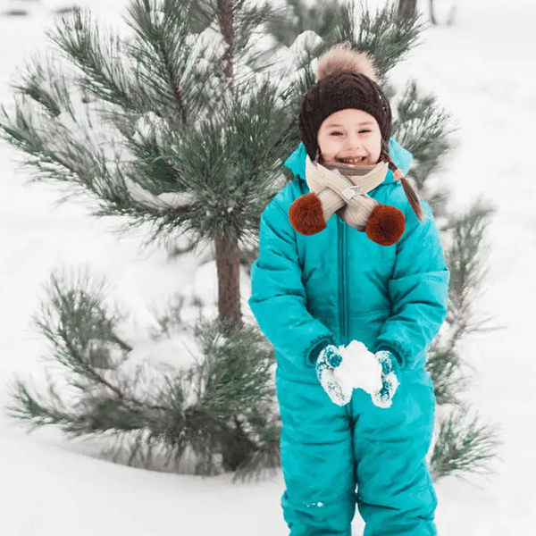 Barneskjerf Gutter Jenter Vinter Varmt Skjerf Halsvarmer beige