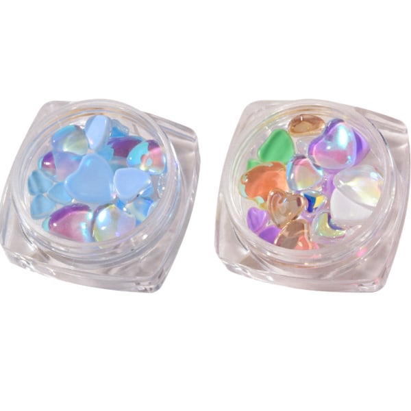 Hjerte Krystall Neglekunst Flatbacks Rhinestones