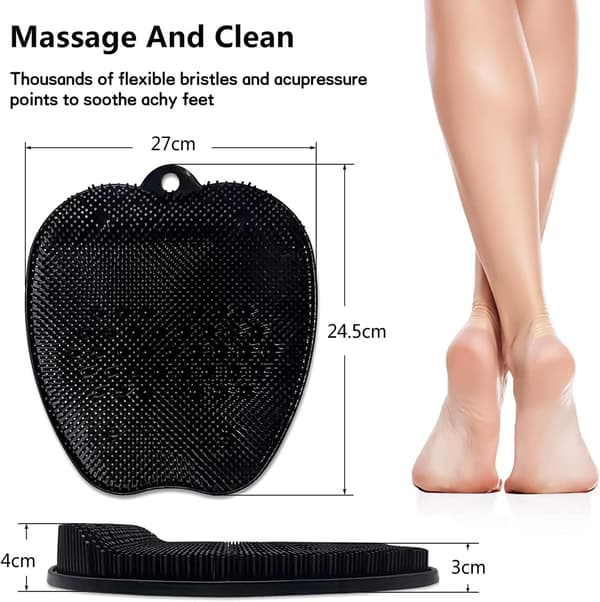 Stor Brusefodsskrubber, Massagemåtte, Fodskrubber Brusebørste