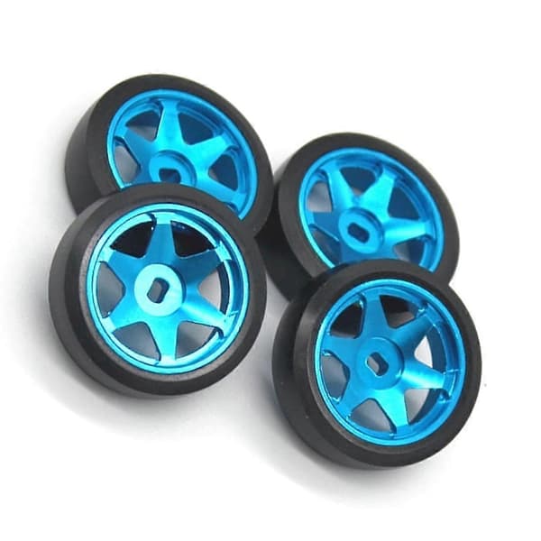 Metallfälg Hårda Drift Däck För 284131 K969 K989 P929 Mini-z Mini-q Mini-d 1/28 Rc Bil Upg