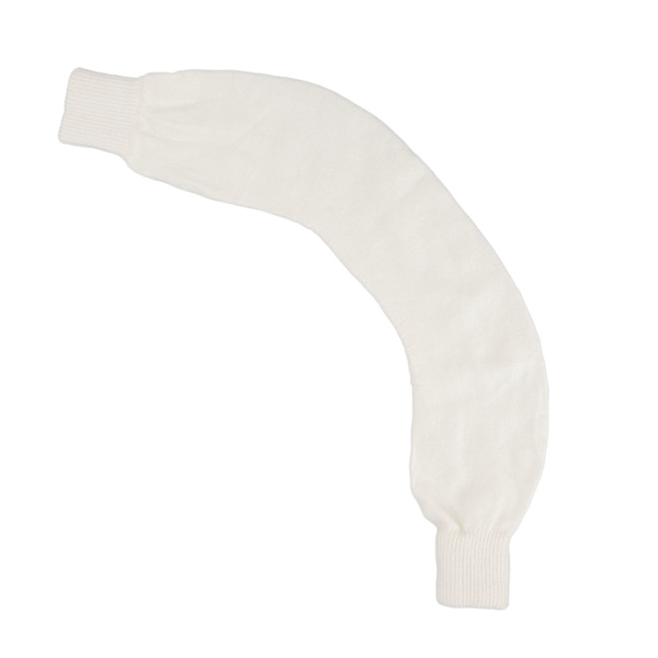 U-formad nackvärmare i gummi med dubbla stickade isolering, varmvattenflaska i beige