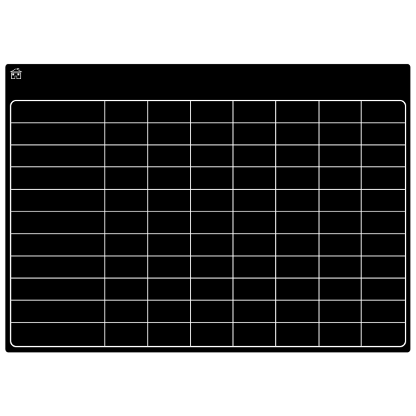 1 ST Kjøleskapsmagnetisk Whiteboard, A3 Ukentlig Planlegger, Svart